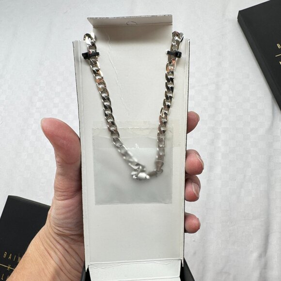 Bain Miller New in Box Brass Curb Link Chain Necklace in Silver - Picture 3 of 4